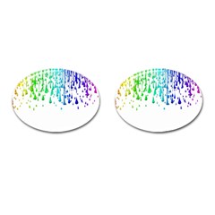 Paint Drops Artistic Cufflinks (oval) by Sapixe