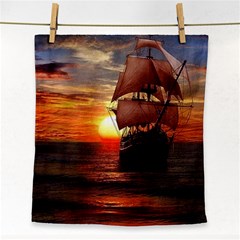 Pirate Ship Face Towel by Sapixe