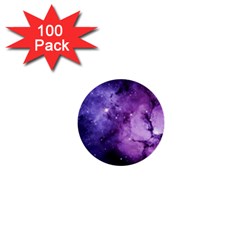 Purple Space 1  Mini Buttons (100 Pack)  by Sapixe