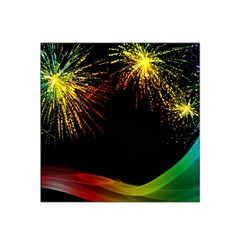Rainbow Fireworks Celebration Colorful Abstract Satin Bandana Scarf by Sapixe