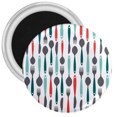 Spoon Fork Knife Pattern 3  Magnets by Sapixe