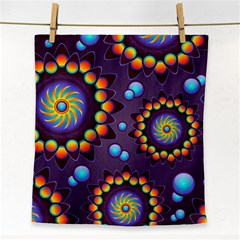 Texture Background Flower Pattern Face Towel by Sapixe