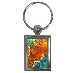 The Beautiful Of Art Indonesian Batik Pattern Key Chains (rectangle)  by Sapixe