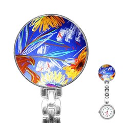 Ceramic Jur And Sunlowers Stainless Steel Nurses Watch by bestdesignintheworld