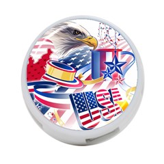 United States Of America Usa  Images Independence Day 4-port Usb Hub (two Sides)  by Sapixe