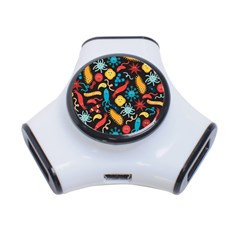 Virus Pattern 3-port Usb Hub by Sapixe