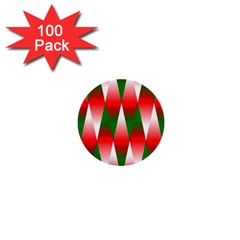 Christmas Geometric Background 1  Mini Buttons (100 Pack)  by Sapixe