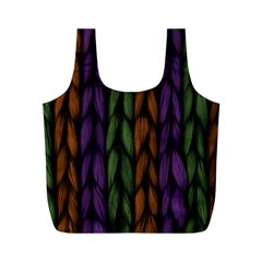 Background Weave Plait Purple Full Print Recycle Bags (m)  by Sapixe