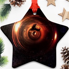 Steampunk Airship Sailing The Stars Of Deep Space Star Ornament (two Sides) by jayaprime