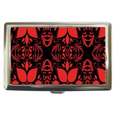 Christmas Red And Black Background Cigarette Money Cases by Sapixe