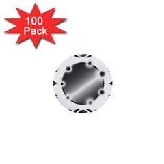 Metal Circle Background Ring 1  Mini Buttons (100 Pack)  by Sapixe
