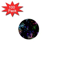 Snowflakes Snow Winter Christmas 1  Mini Buttons (100 Pack)  by Sapixe