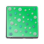Snowflakes Winter Christmas Overlay Memory Card Reader (Square) Front