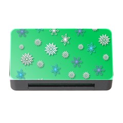 Snowflakes Winter Christmas Overlay Memory Card Reader With Cf by Sapixe