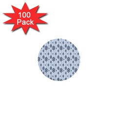 Snowflakes Winter Christmas Card 1  Mini Buttons (100 Pack)  by Sapixe
