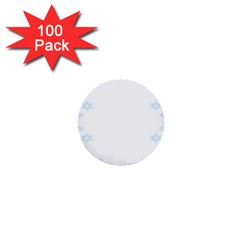 The Background Snow Snowflakes 1  Mini Buttons (100 Pack)  by Sapixe