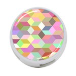 Mosaic Background Cube Pattern 4-Port USB Hub (Two Sides)  Back