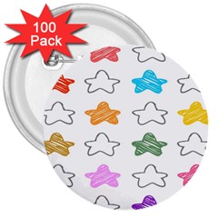 Stars Set Up Element Disjunct Image 3  Buttons (100 Pack)  by Sapixe