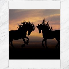 Horses Sunset Photoshop Graphics Canvas 12  X 16   by Sapixe