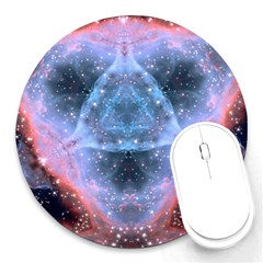 Sacred Geometry Mandelbrot Fractal Round Mousepads by Sapixe