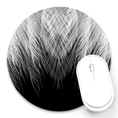 Feather Graphic Design Background Round Mousepads by Sapixe