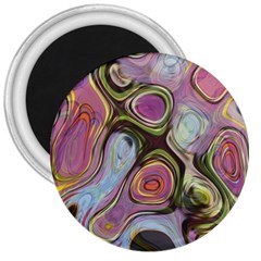 Retro Background Colorful Hippie 3  Magnets by Sapixe