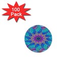 Fractal Curve Decor Twist Twirl 1  Mini Buttons (100 pack)  Front