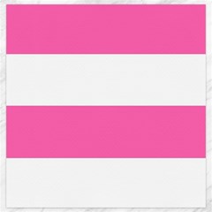 Horizontal Pink White Stripe Pattern Striped Canvas 20  X 20   by yoursparklingshop