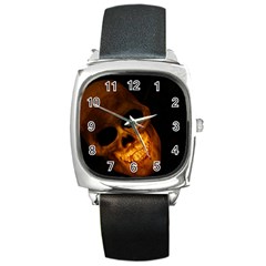 Laughing Skull Square Metal Watch by StarvingArtisan