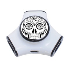 Sugar Skull 3-port Usb Hub by StarvingArtisan