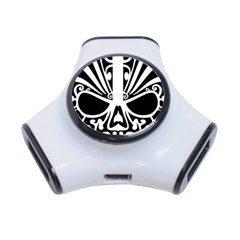 Tribal Sugar Skull 3-port Usb Hub by StarvingArtisan