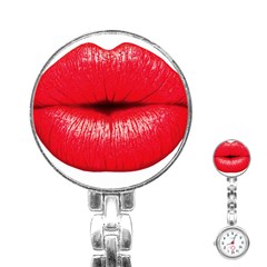 Oooooh Lips Stainless Steel Nurses Watch by StarvingArtisan