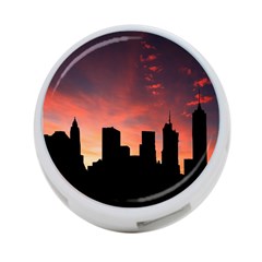 Skyline Panoramic City Architecture 4-port Usb Hub (two Sides)  by Simbadda