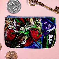 Lillies In Terracota Vase Large Coin Purse by bestdesignintheworld