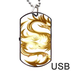 Dragon Animal Beast Creature Dog Tag Usb Flash (two Sides) by Simbadda