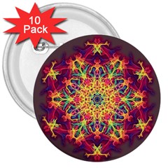 Joyful Living 3  Buttons (10 Pack)  by aumaraspiritart