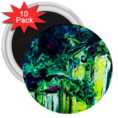 Old Tree And House With An Arch 3 3  Magnets (10 Pack)  by bestdesignintheworld