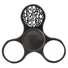 White On Black Cow Skin Finger Spinner by LoolyElzayat