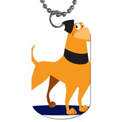 Stub Illustration Cute Animal Dog Dog Tag (one Side) by Nexatart