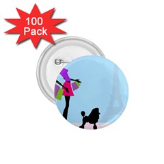 Woman Girl Lady Female Young 1 75  Buttons (100 Pack)  by Nexatart