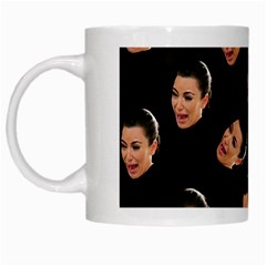 Crying Kim Kardashian White Mugs by Valentinaart