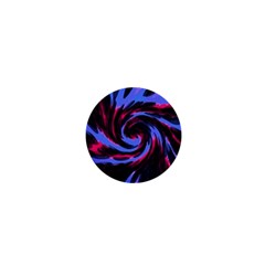 Swirl Black Blue Pink 1  Mini Buttons by BrightVibesDesign