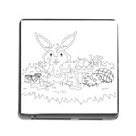 Coloring Picture Easter Easter Bunny Memory Card Reader (Square) Front