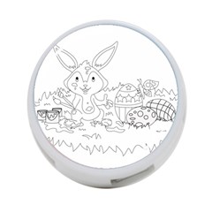 Coloring Picture Easter Easter Bunny 4-port Usb Hub (one Side) by Sapixe