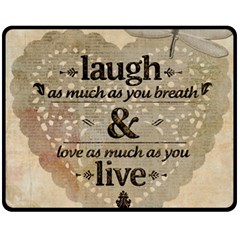 Motivational Calligraphy Grunge Fleece Blanket (medium)  by Sapixe