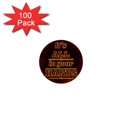 Motivation Live Courage Enjoy Life 1  Mini Buttons (100 Pack)  by Sapixe