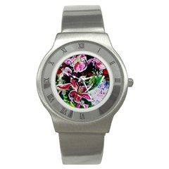 Lilac And Lillies 3 Stainless Steel Watch by bestdesignintheworld