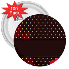 Design Background Reason Texture 3  Buttons (100 Pack)  by Sapixe