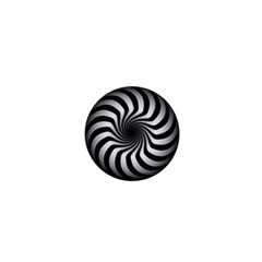 Art Optical Black White Hypnotic 1  Mini Buttons by Sapixe