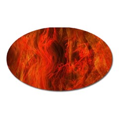 Fractal Abstract Background Physics Oval Magnet by Sapixe